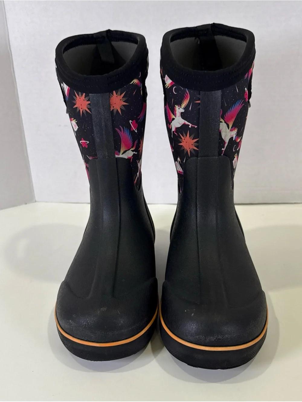 Bogs Kids Classic II S-PEG Pegasus Black Waterproof High Boots Youth Size 3